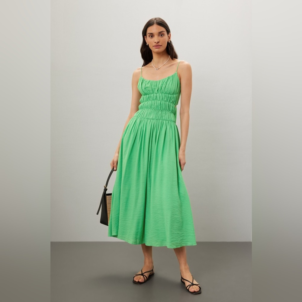 Astr Vibrant Green Midi Dress - Picture 1 of 7